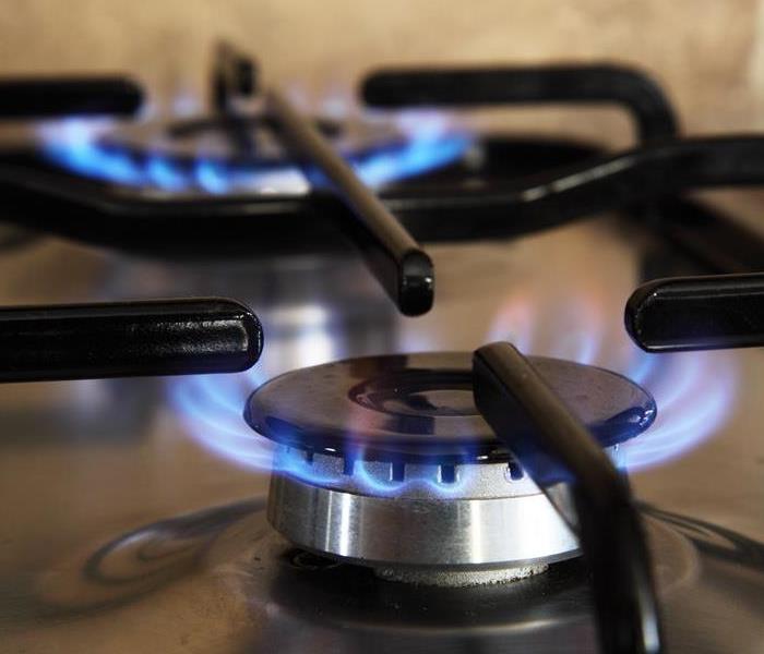 gas stove burning